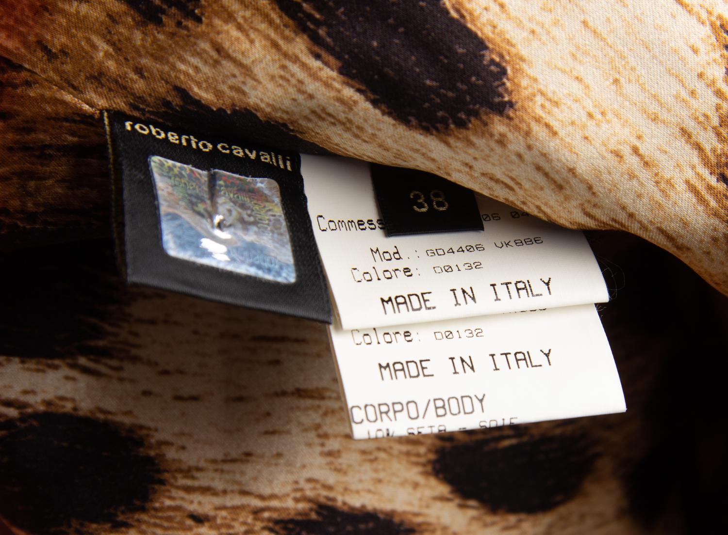 A Roberto Cavalli Brown Velvet and Gold Brocade Jacket, Size 38.