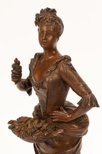J oseph François Belin (French, Late 19th Century) Bouquetière bronze Height 18 inches.