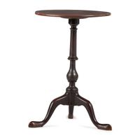 A Chippendale Turned Mahogany Snake-Foot Candlestand