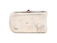 A Russian Silver and Gem-Inset Change Purse