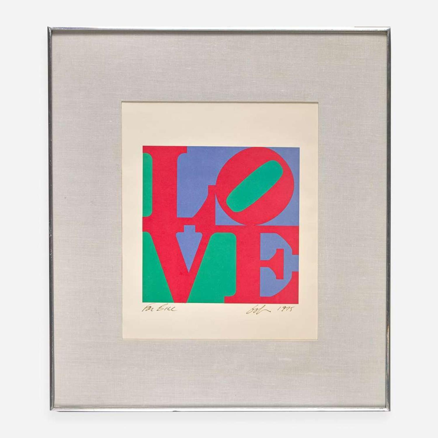 Robert Indiana (American, 1928-2018) The Philadelphia Love (with Poetry: Wherefore The Punctuation of the Heart)