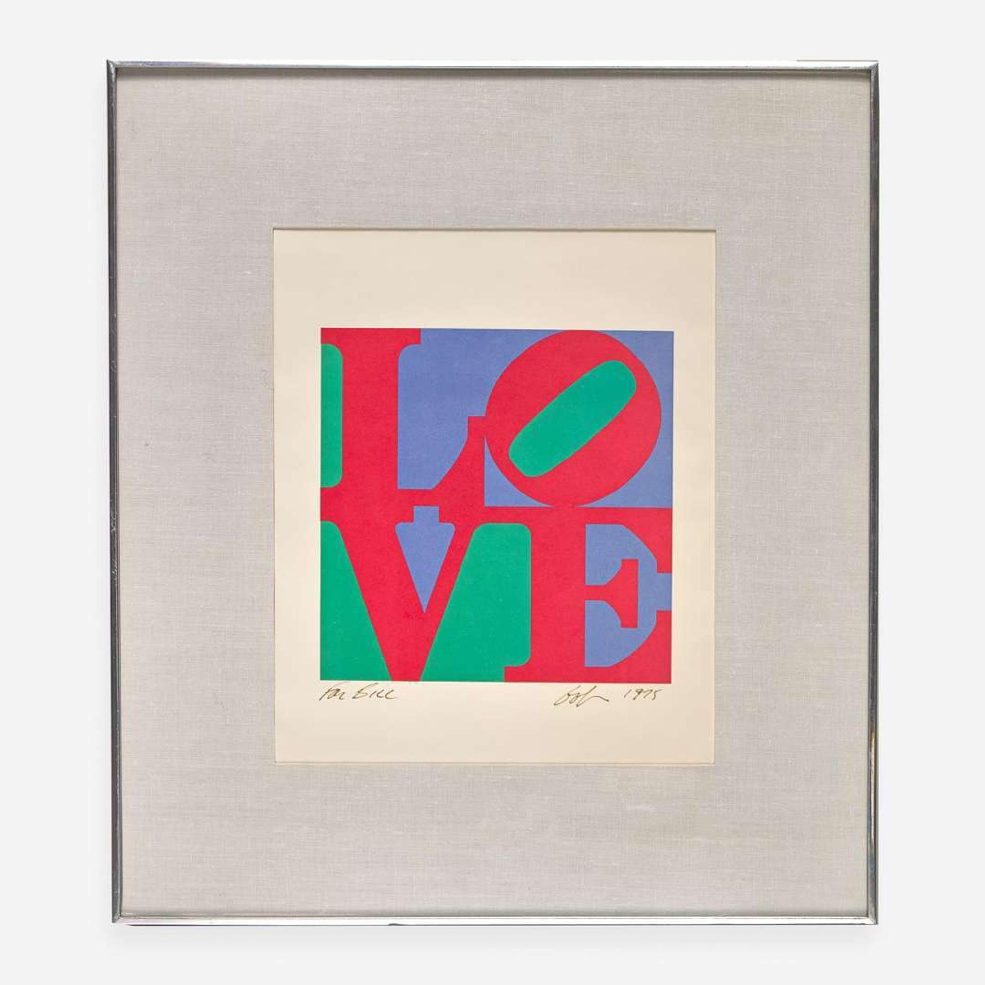 Robert Indiana (American, 1928-2018) The Philadelphia Love (with Poetry: Wherefore The Punctuation of the Heart)