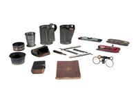 [CIVIL WAR]. Large collection of shaving utensils and personal items.