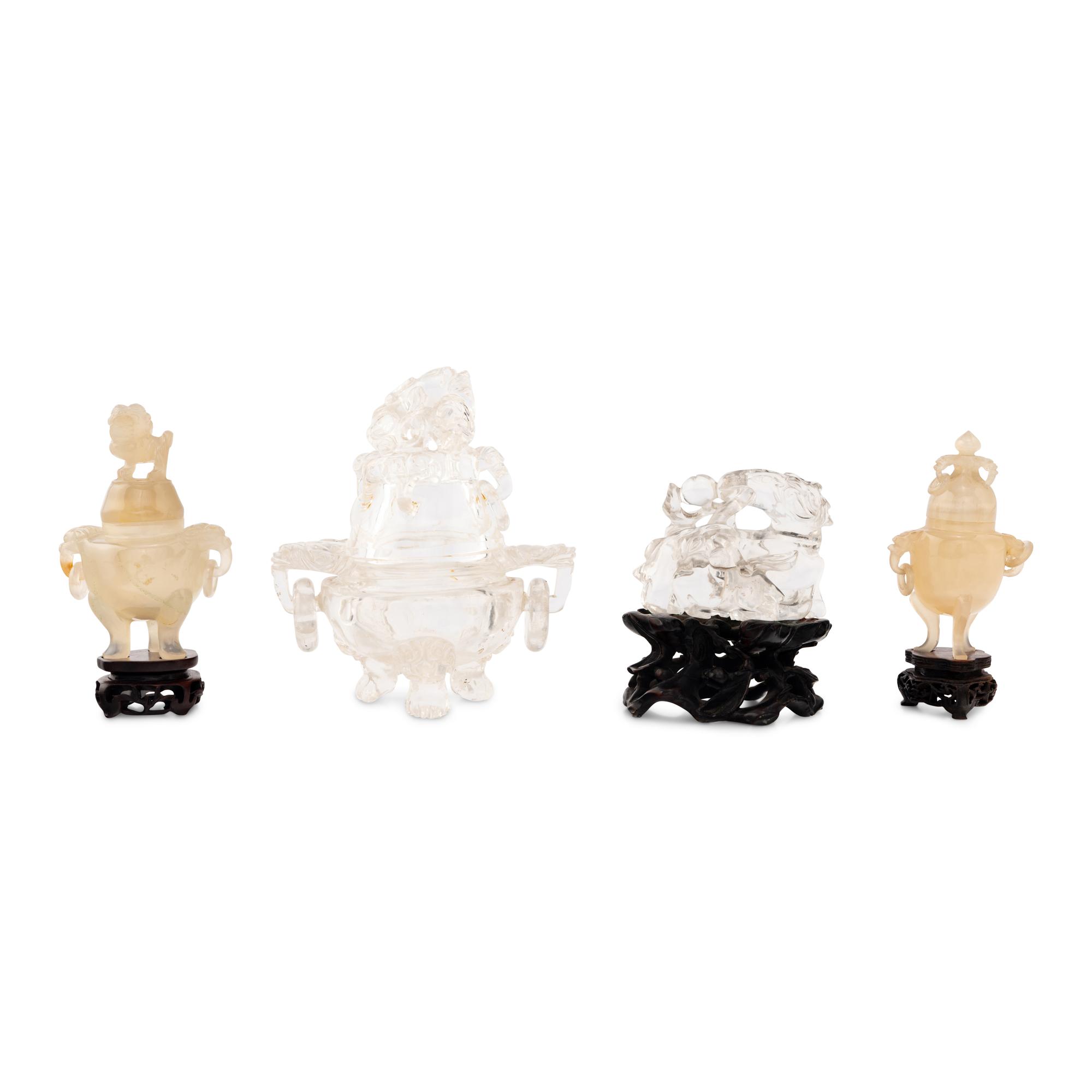 A Group of Four Chinese Hardstone Carvings