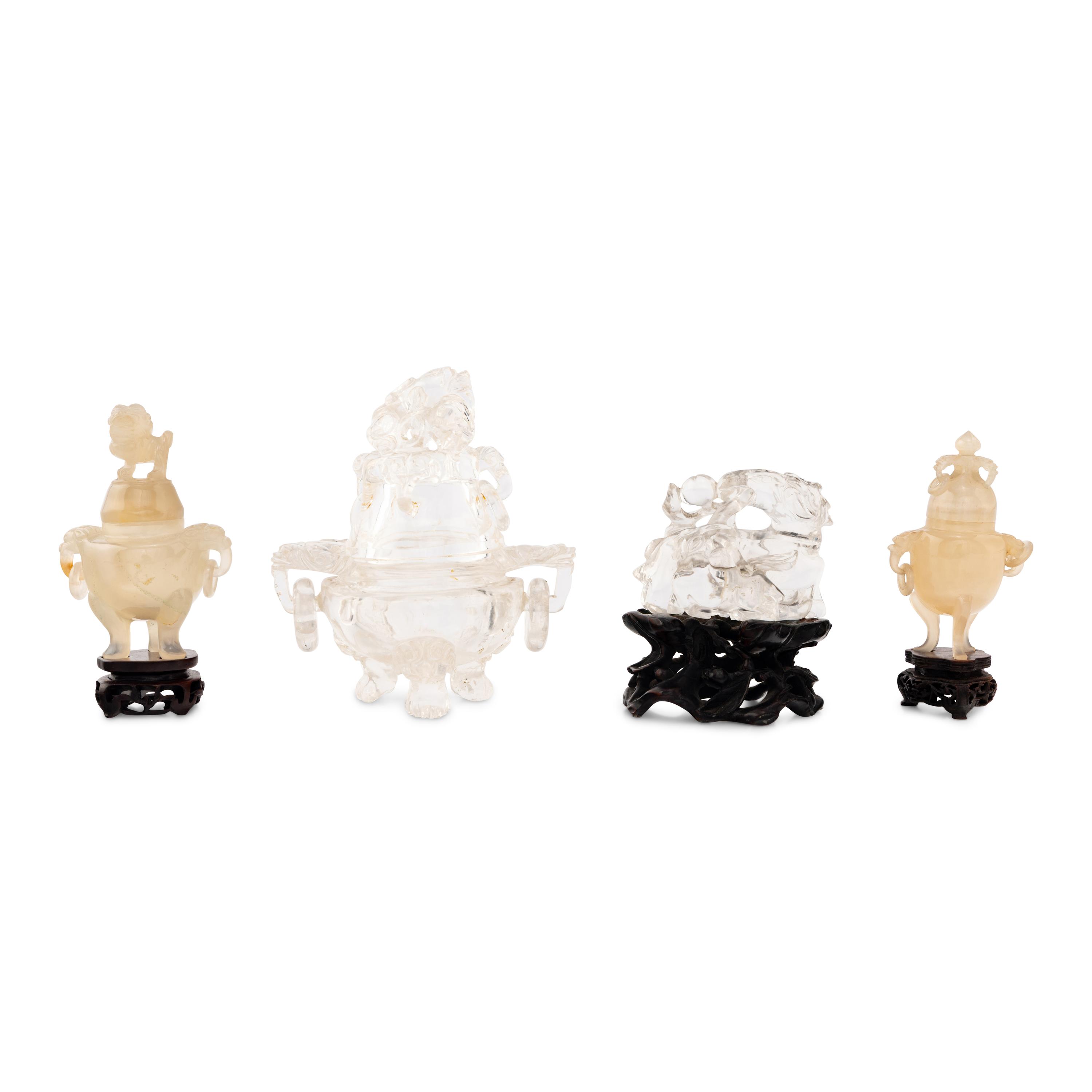 A Group of Four Chinese Hardstone Carvings