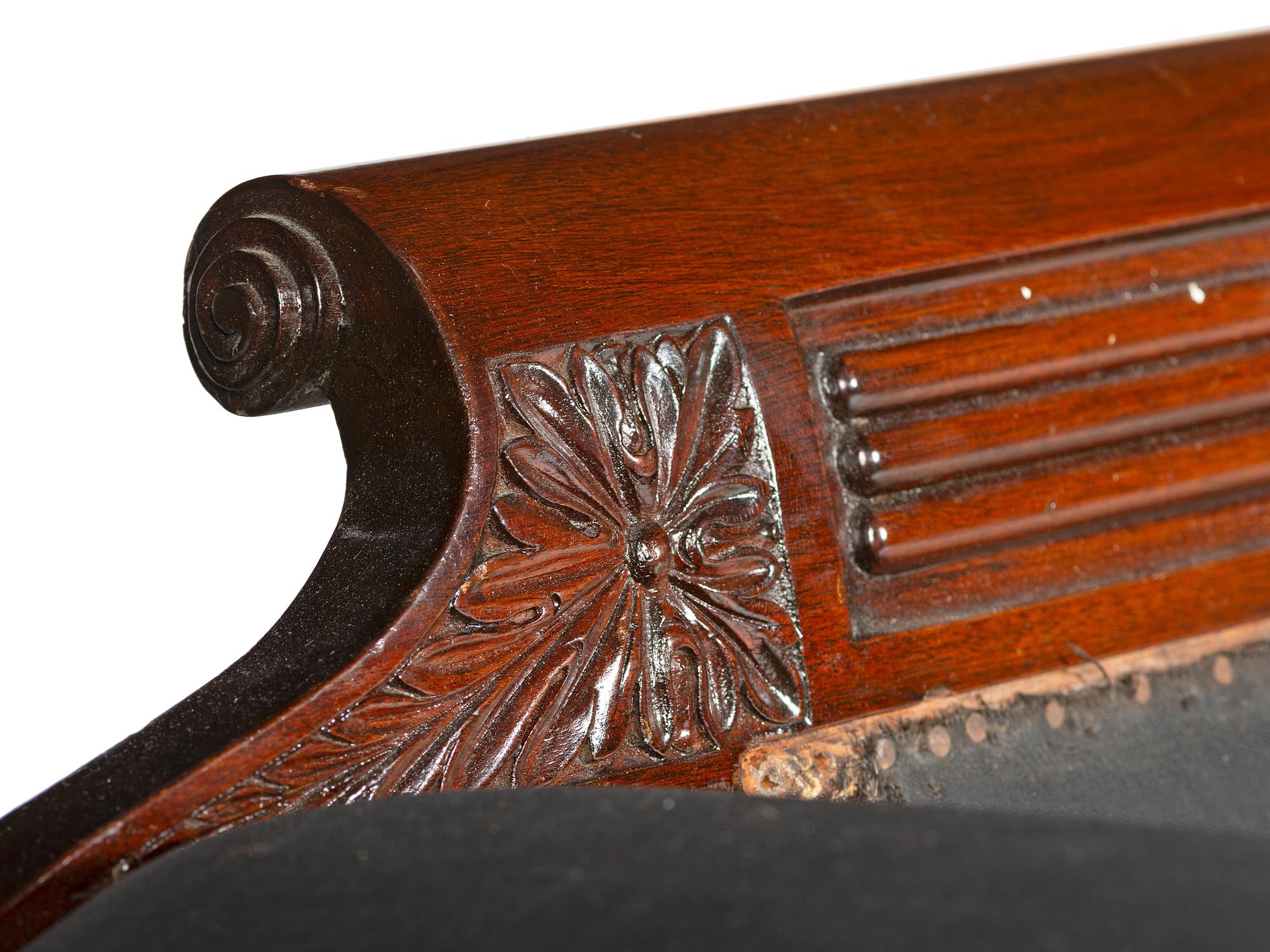 A Pair of Classical Style Mahogany Sofas in the Manner of William Camp (1773-1822)