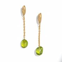 MARCO BICEGO, PERIDOT AND YELLOW GOLD PENDANT EARRINGS