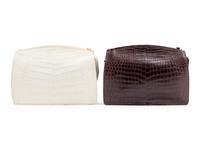 Two Lana Marks Exotic Skin Crossbody Bags: One Alligator and One Crocodile