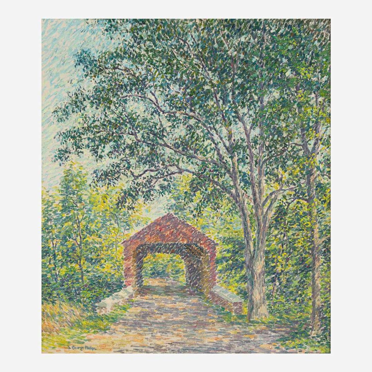 Samuel George Phillips (American, 1890-1965) - The Red Covered Bridge