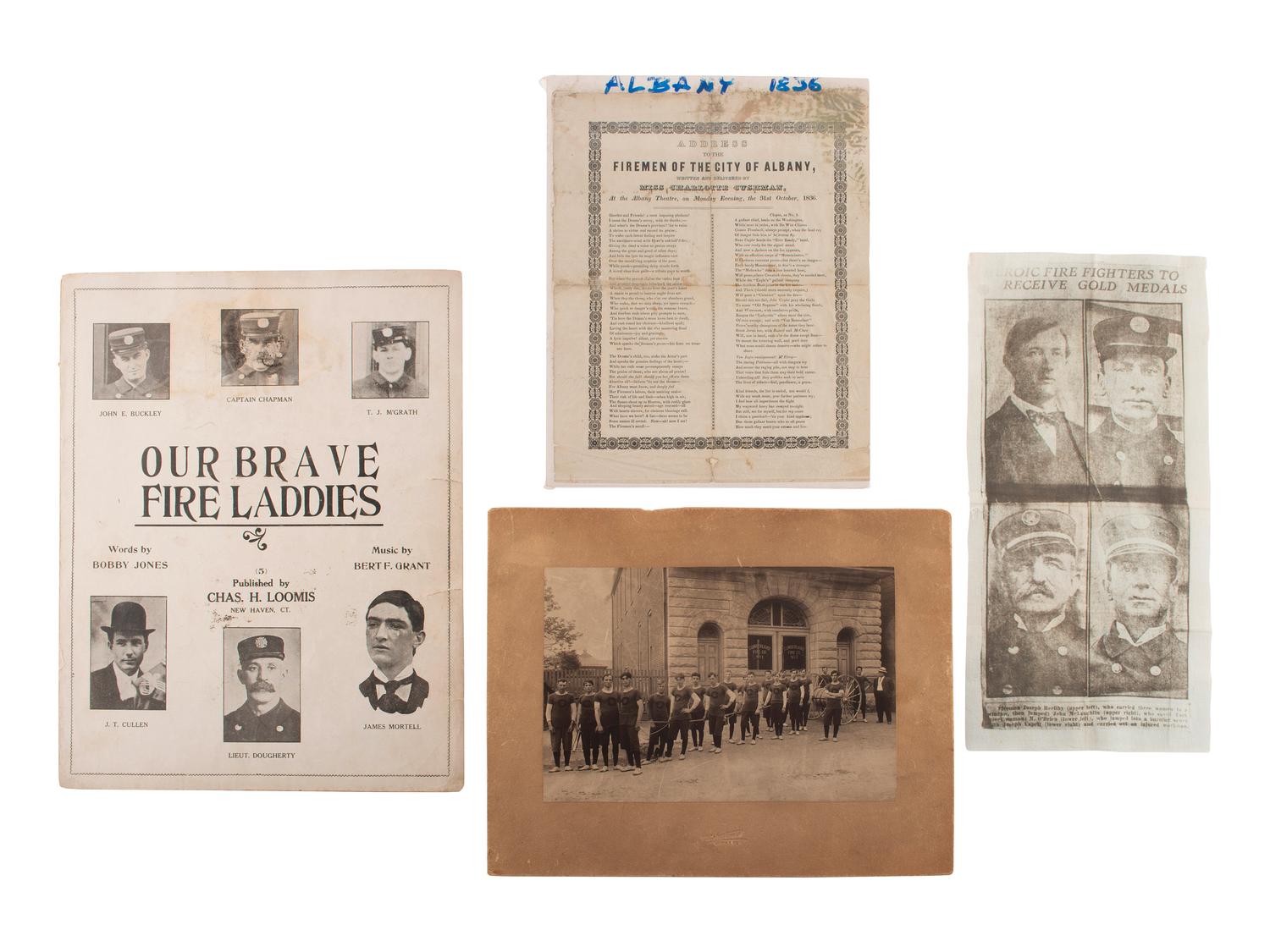 [POLICE AND FIREFIGHTING] Ephemera and photographs of Police and Fire personnel.