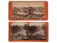 [CALIFORNIA]. A group of 9 stereoviews of California, incl. images by Lawrence & Houseworth, Pond, and Taber.