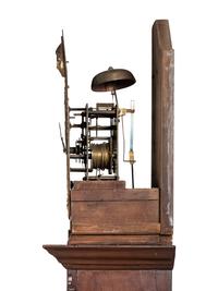 A Federal Carved Cherrywood Tall Case Clock