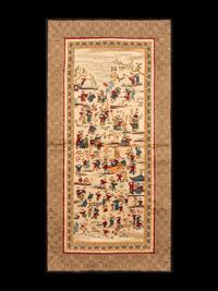 A Collection of 33 Chinese Embroidered Silk Panels 近代 綉片33幅