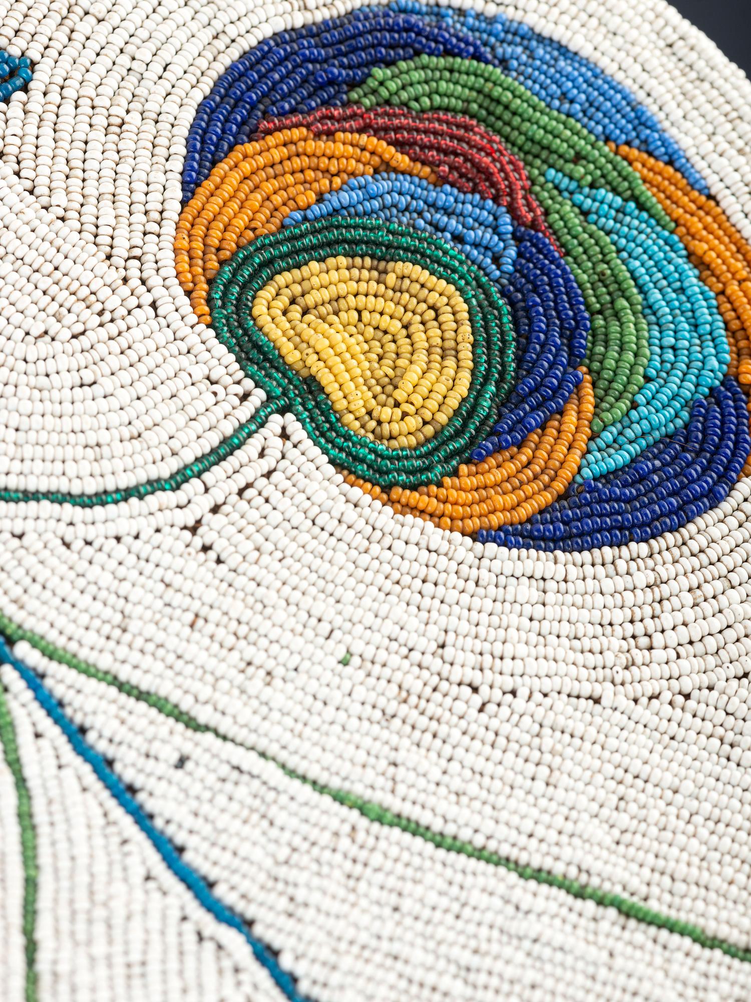 Nez Perce Child's Beaded Hide Cradle