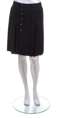 A Chanel Black Wool Pleated Skirt,