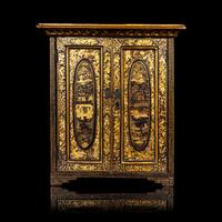 A Chinese Export Gilt Decorated Black Lacquered Chest
