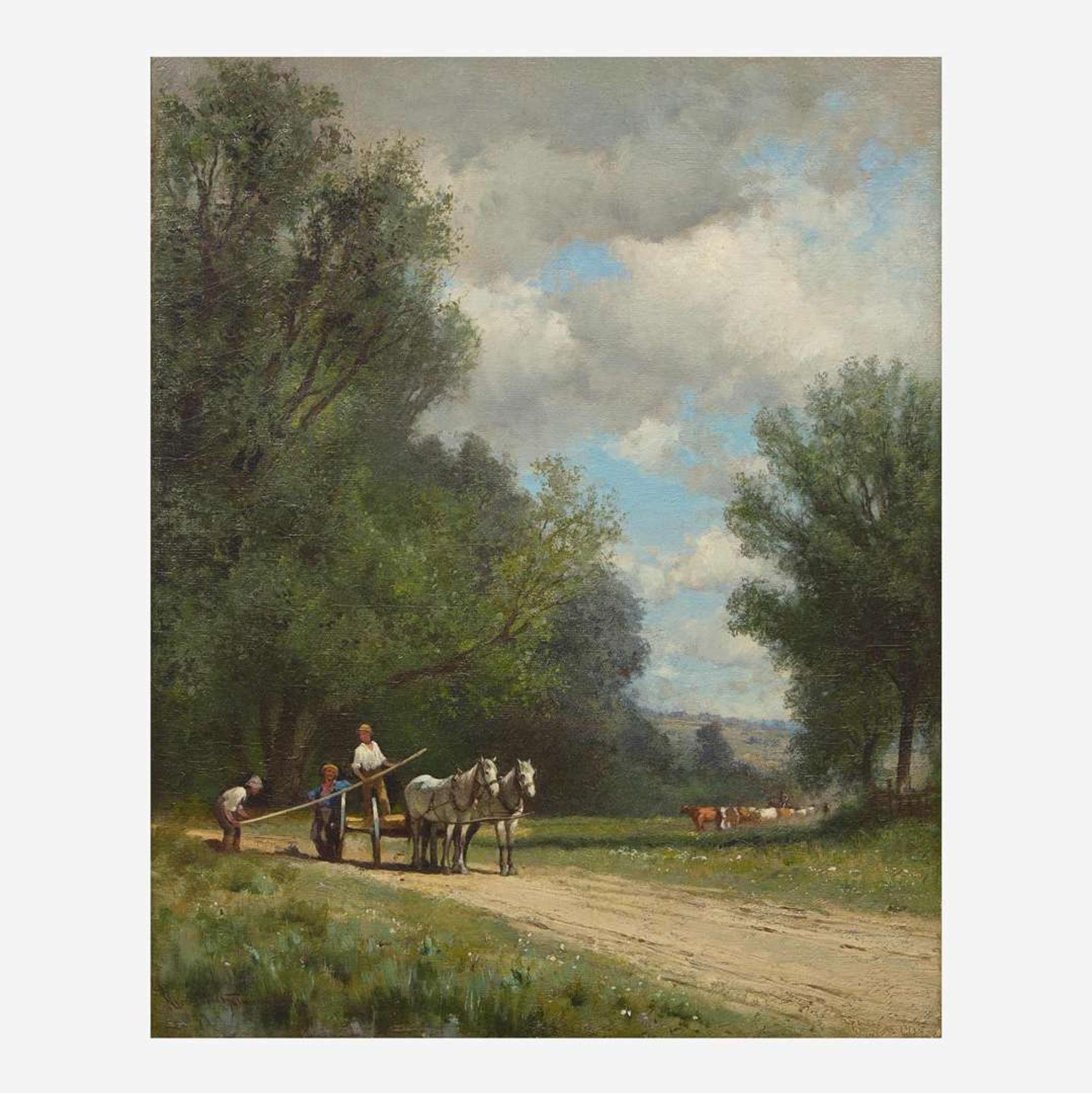 Alfred Wordsworth Thompson (American, 1840-1896) Horse Cart