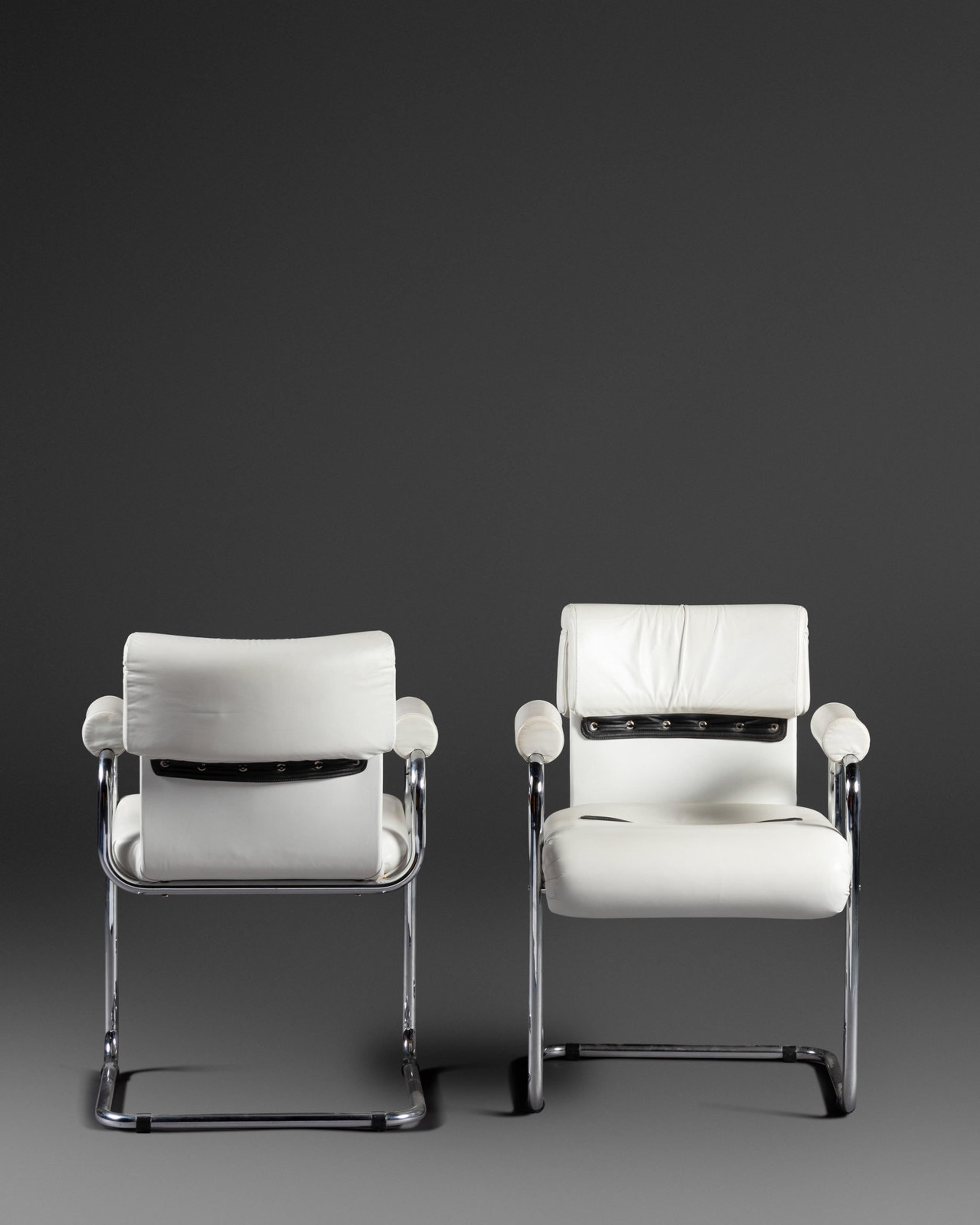 Set of Eight Dining Chairs, c. 1975, Mariani, Italy