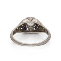 ART DECO, DIAMOND AND PLATINUM RING