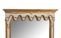 An Italian Gold and White Painted Pier Mirror