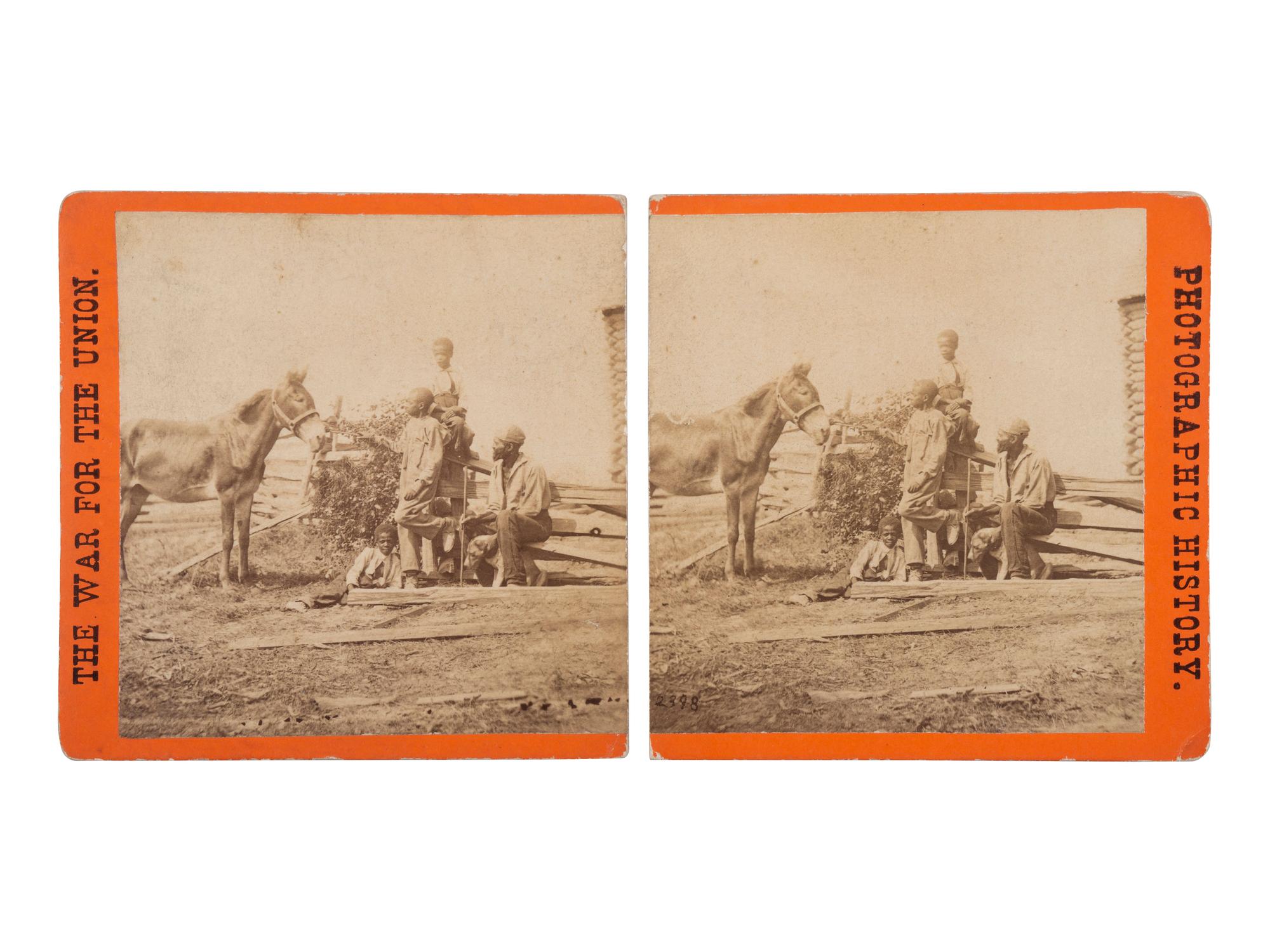 [CIVIL WAR]. BRADY, Mathew, photographer. All the live stock on Mr. Gill's plantation after the Battle of Gettysburgh. New York: E. & H. T. Anthony & Co., [1863].