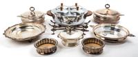 A Group of Silver-Plate Articles Width of widest 15 inches.