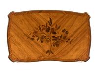 A Louis XV Gilt Bronze Mounted Tulipwood, Kingwood and Floral Marquetry Table à Écrire