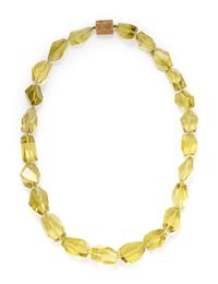 CHRISTOPHER WALLING, GREEN QUARTZ BEAD NECKLACE