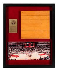 A Group of Michael Jordan Game Used Basketball Court Floor Displays,