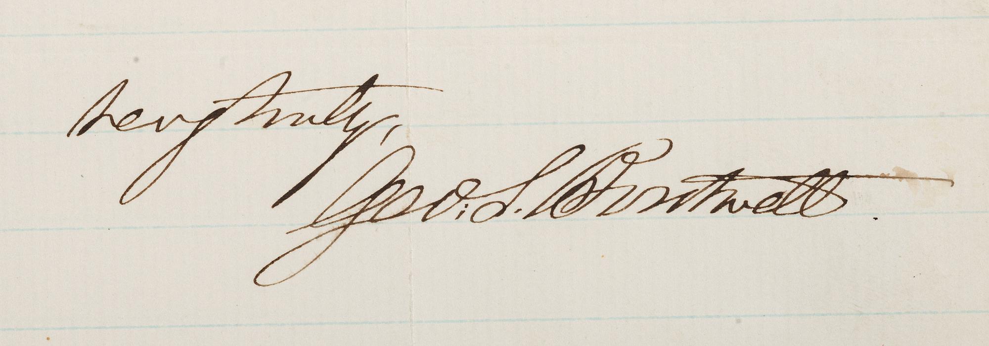 [AUTOGRAPHS]. Signatures of 19th-century American military and political figures.