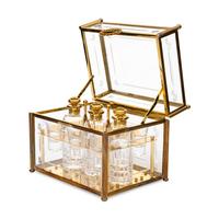 A French Gilt Bronze and Glass Cave à Liqueur