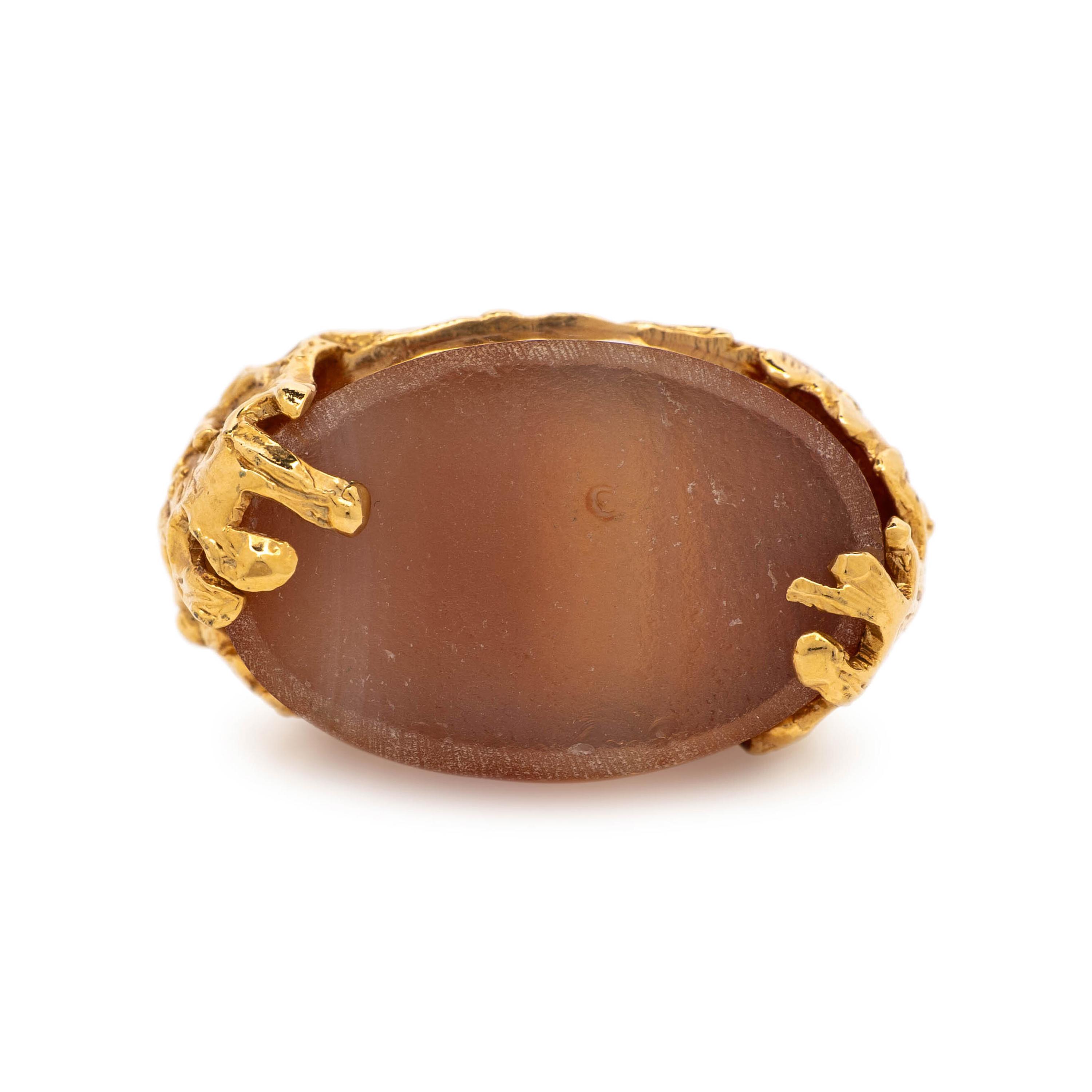 Yves Saint Laurent, Cocktail Ring & Pair of Ear Clips