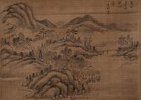 Two Landscape Hanging Scrolls