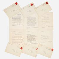 [Presidential] Harding, Warren G. Group of 6 Typed Letters, signed, and 8 Related Documents