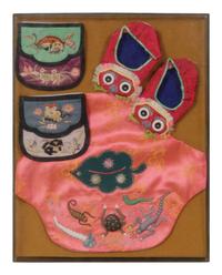 Five Chinese Embroidered Silk Children's Articles