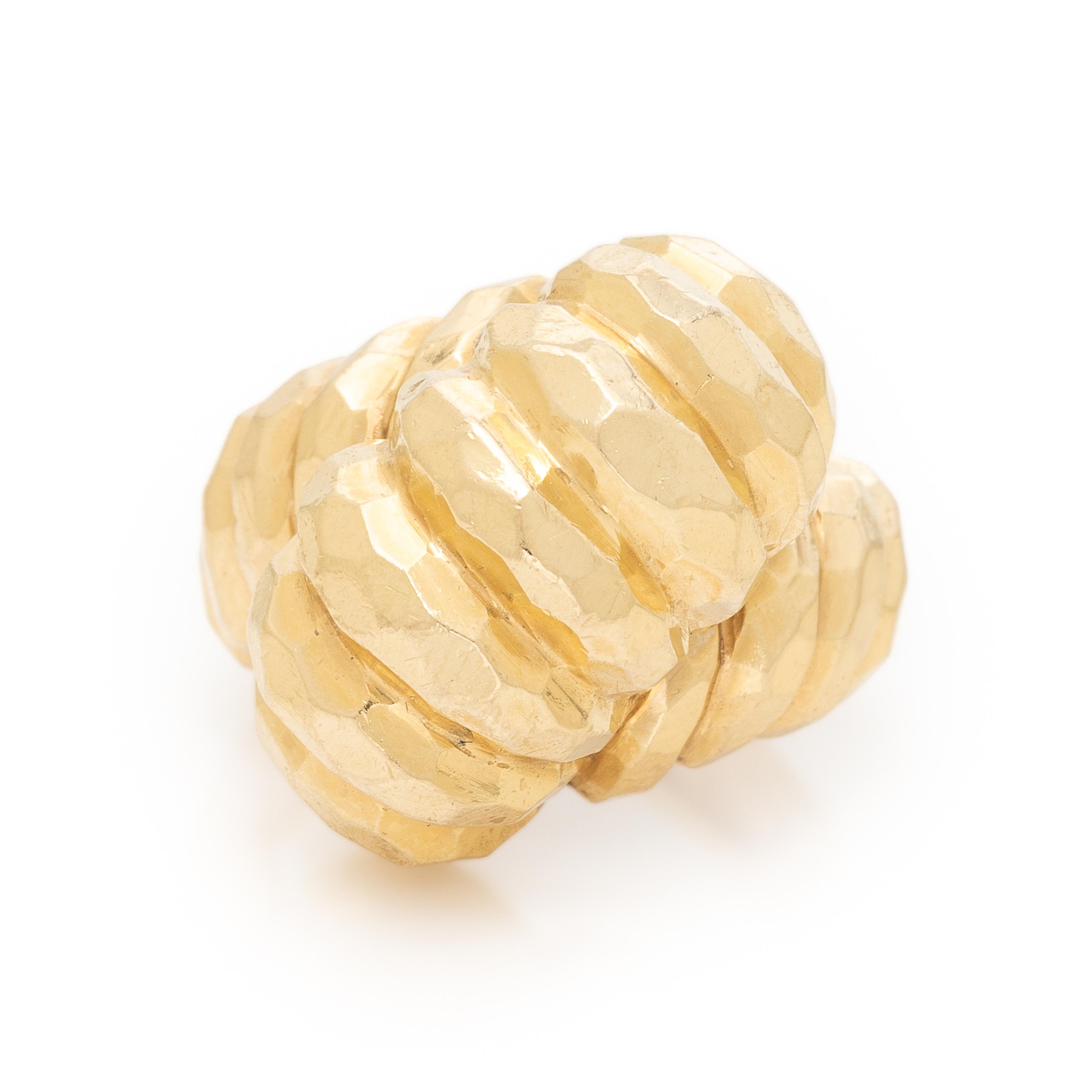 Yellow Gold Scalloped Ring