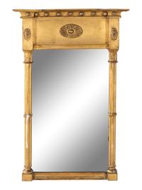 A Federal Style Giltwood Mirror