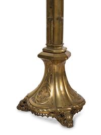 A Gothic Revival Gilt Metal Pricket