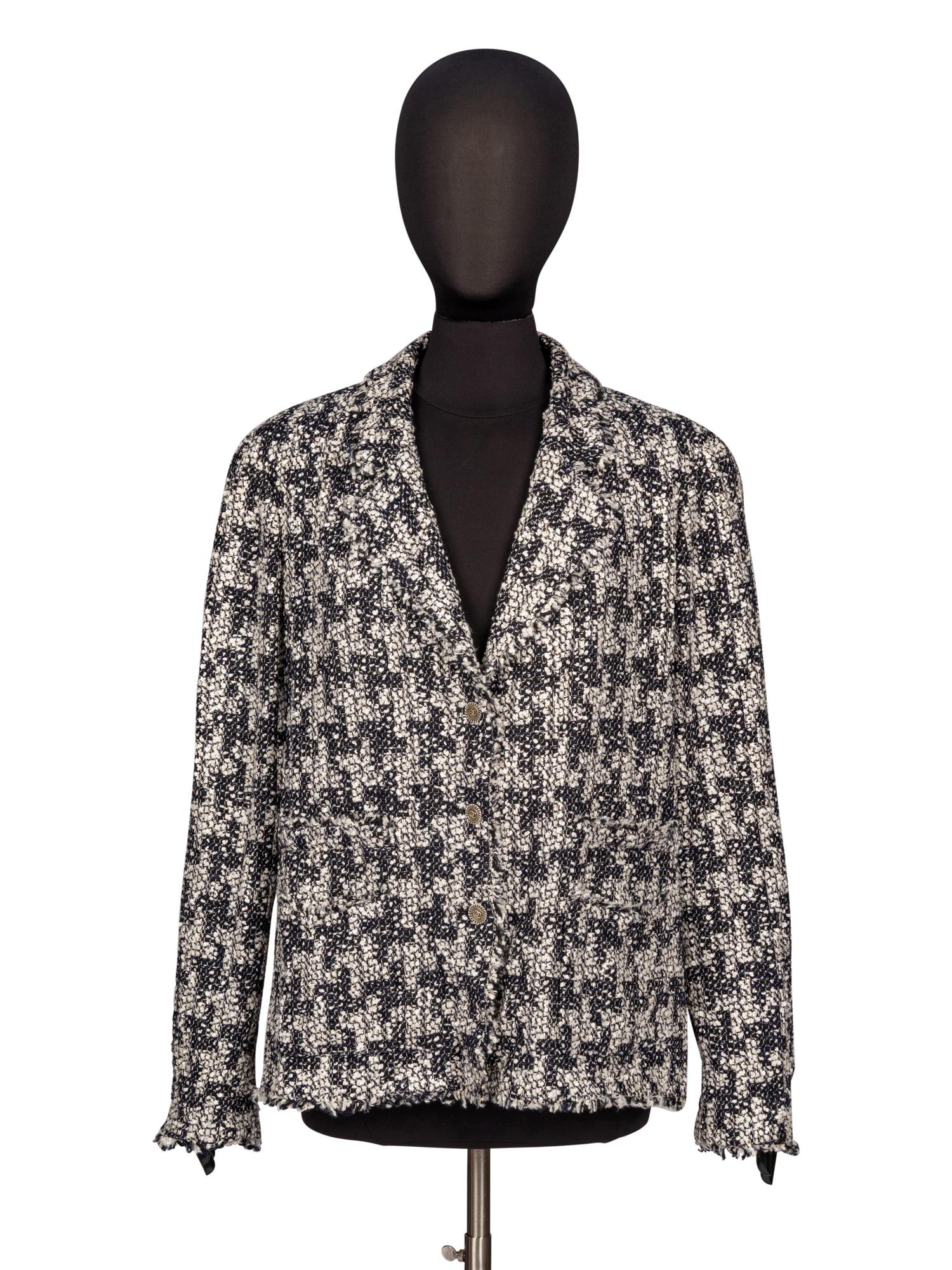 Chanel, Houndstooth Bouclé Tweed Jacket