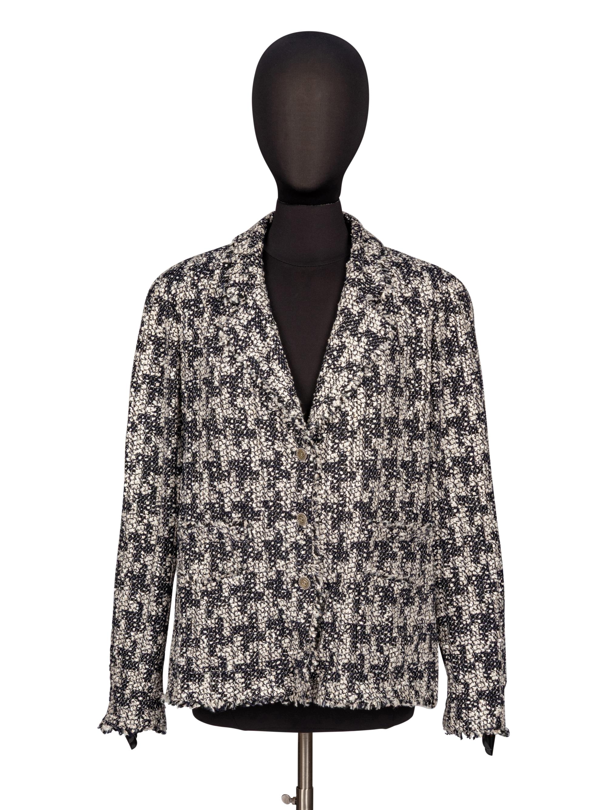 Chanel, Houndstooth Bouclé Tweed Jacket