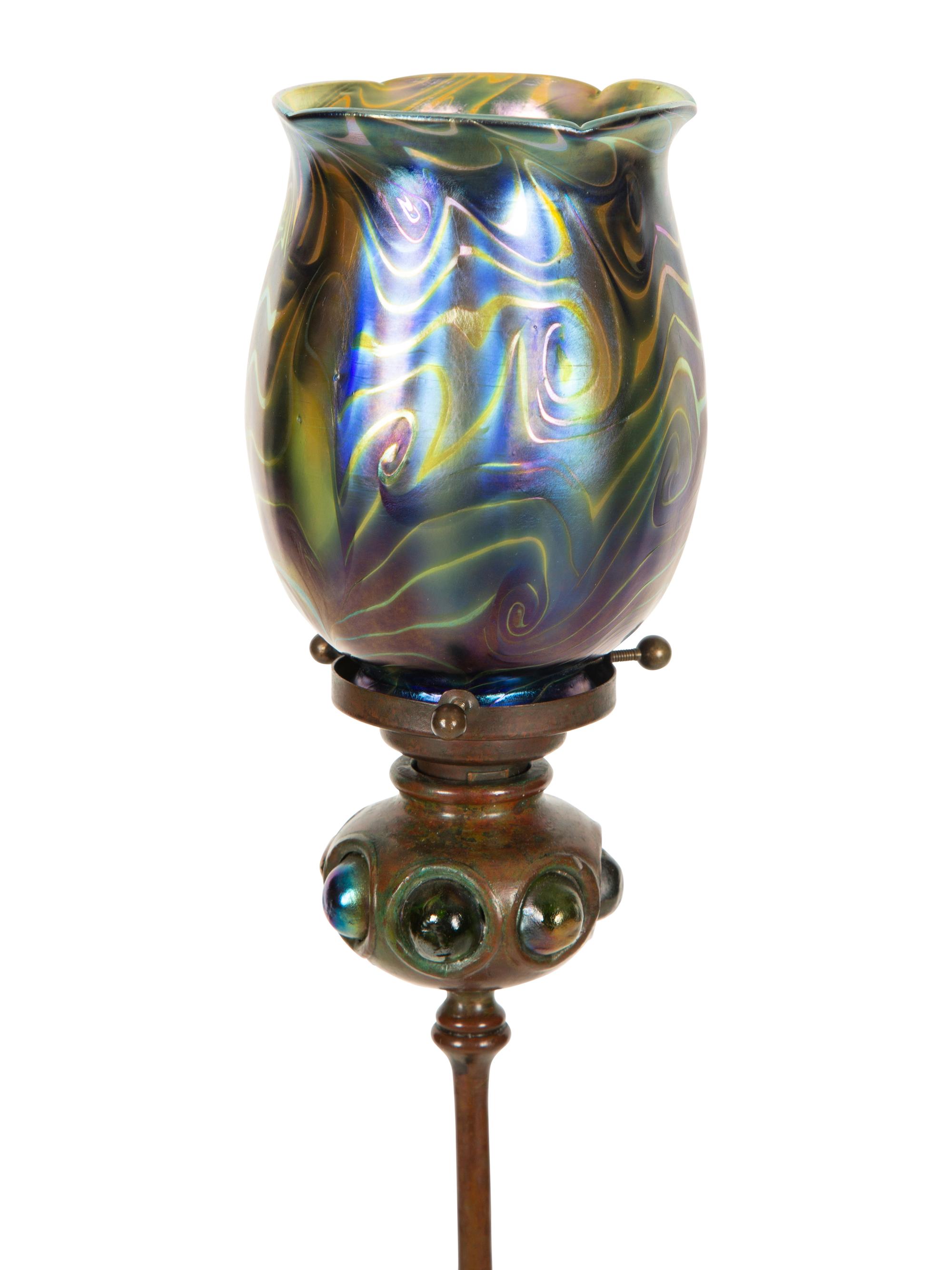 A Tiffany Studios Candle Stick
