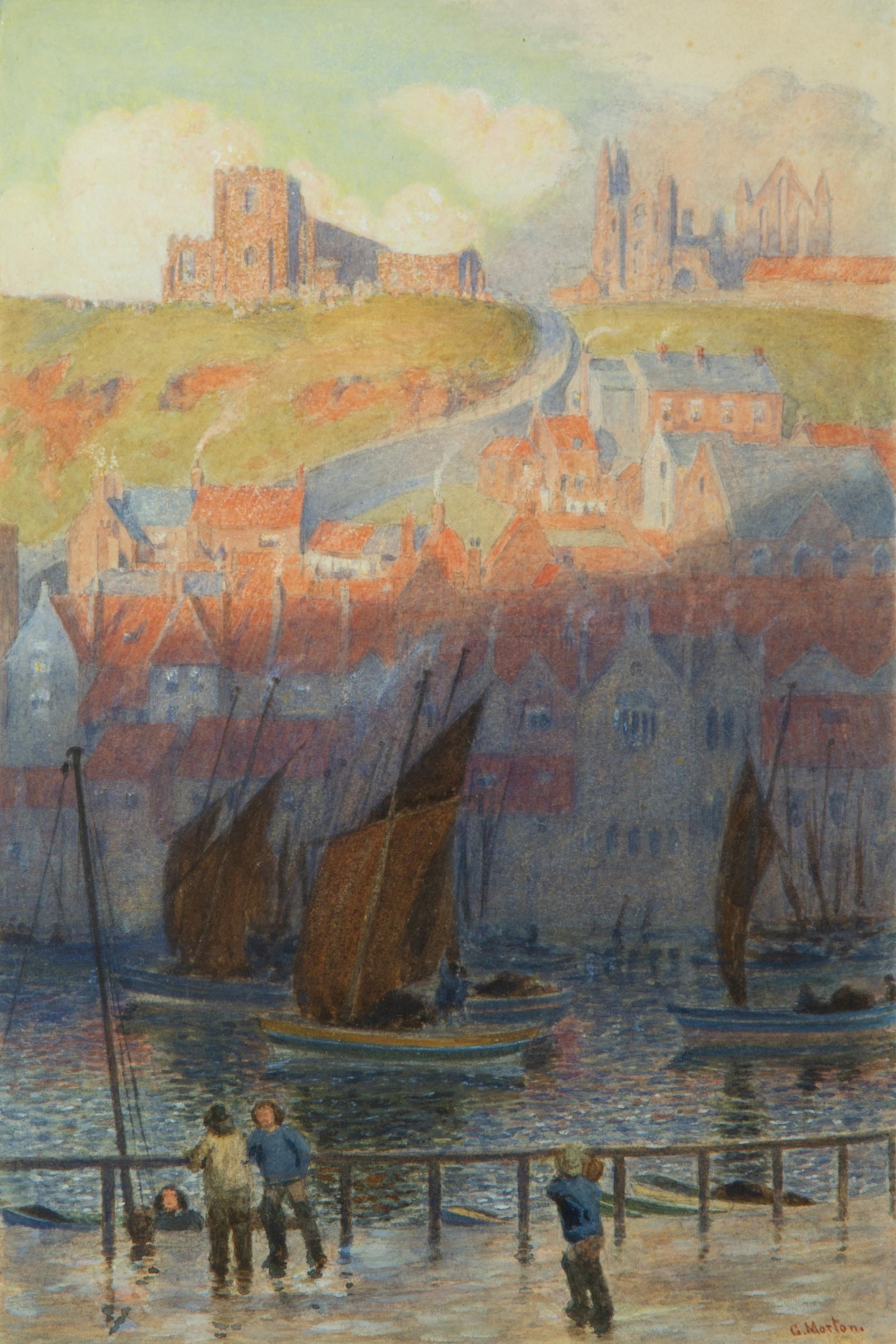 The Harbor, Whitby, Yorkshire , circa 1880s