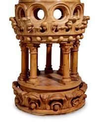 A Continental Carved Wood Model of a Temple