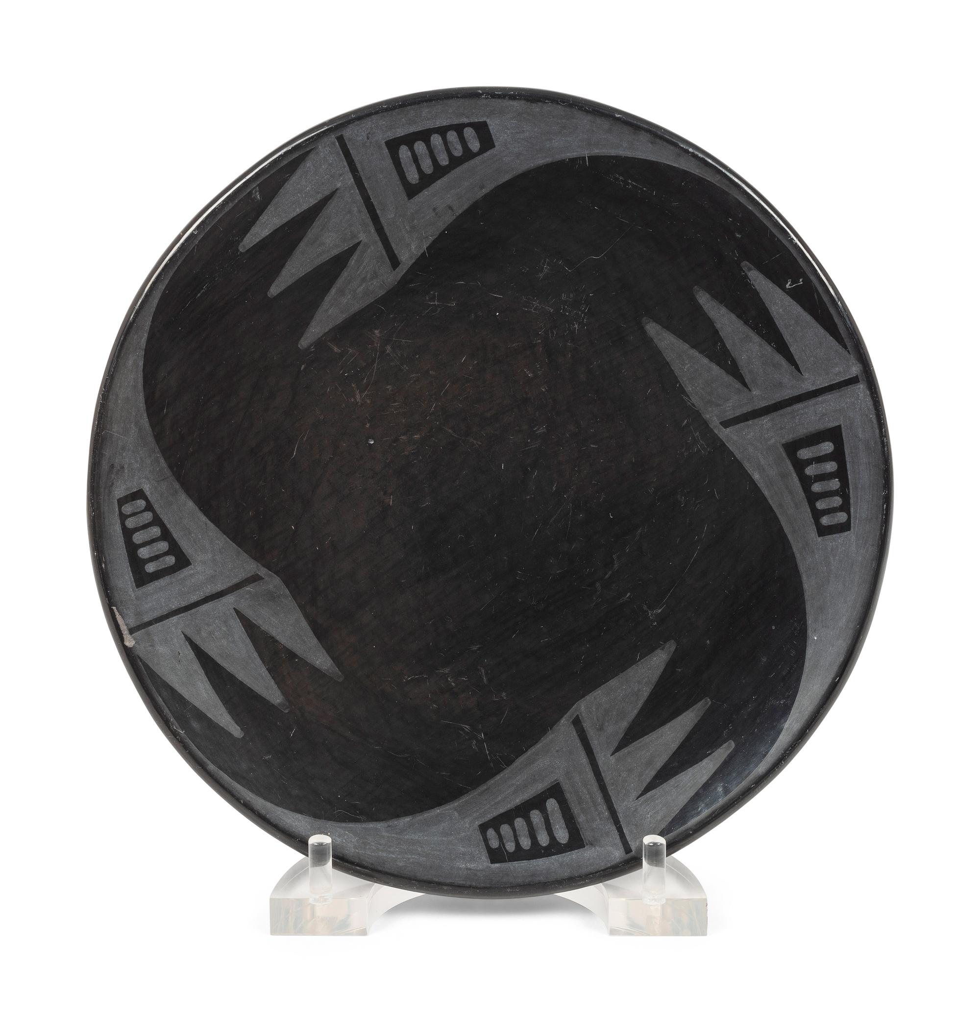 Blackware Pottery Plate