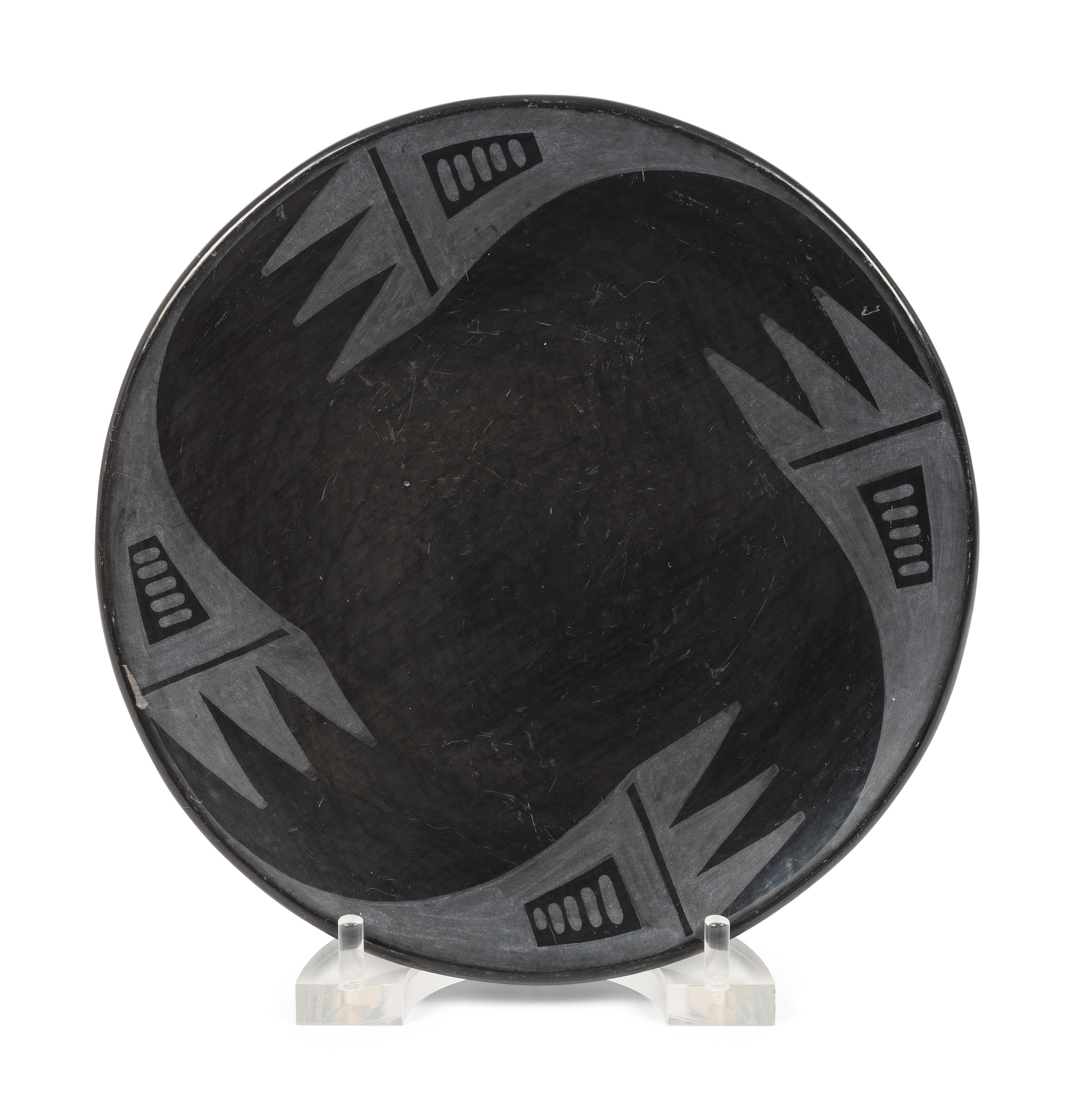 Blackware Pottery Plate