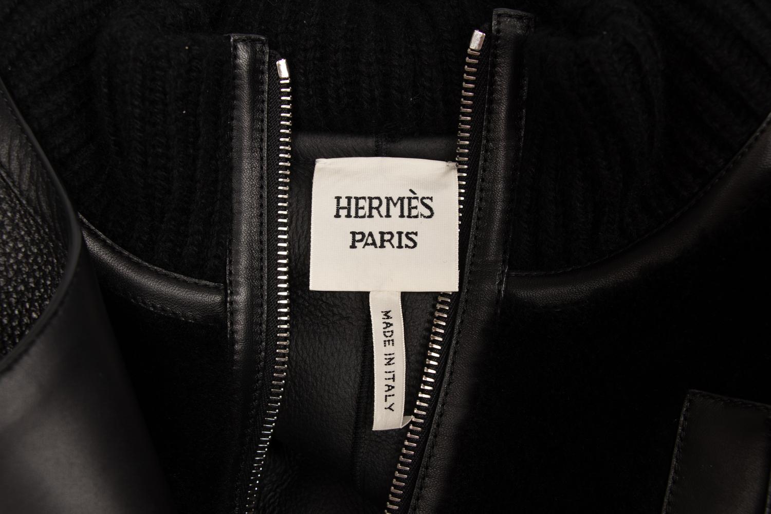 Hermès Black Shearling Pullover, 2021