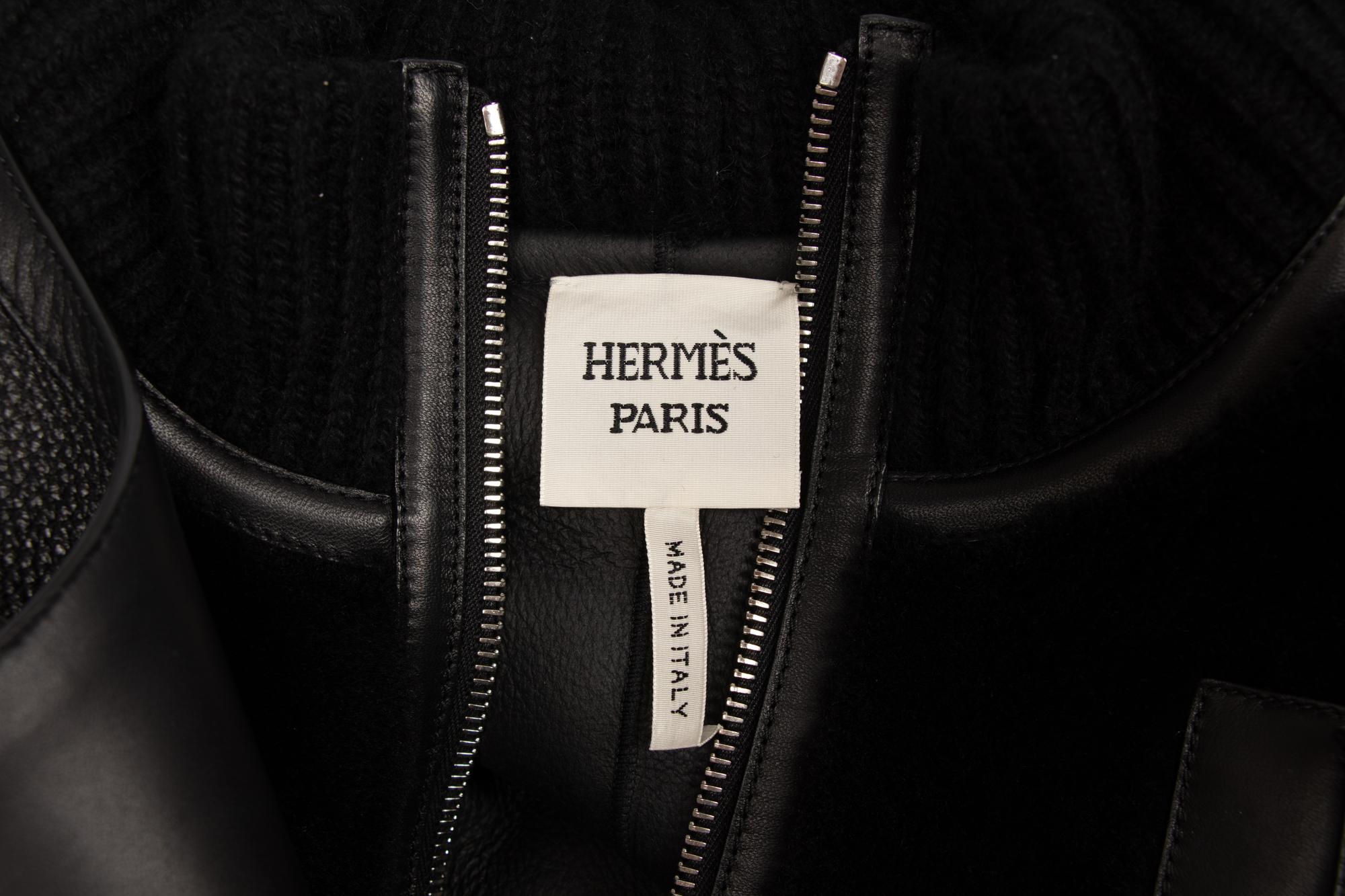 Hermès Black Shearling Pullover, 2021