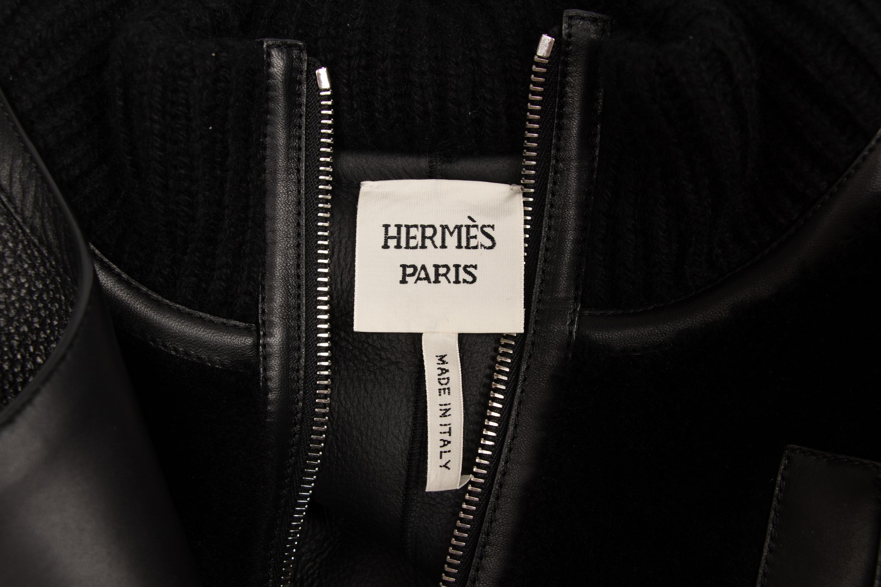 Hermès Black Shearling Pullover, 2021