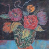 Carolyn Holman (American, 20th/21st century) — Still Life with Flowers