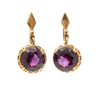 A Collection of 14 Karat Yellow Gold and Synthetic Gemstone Jewelry, 31.10 dwts.